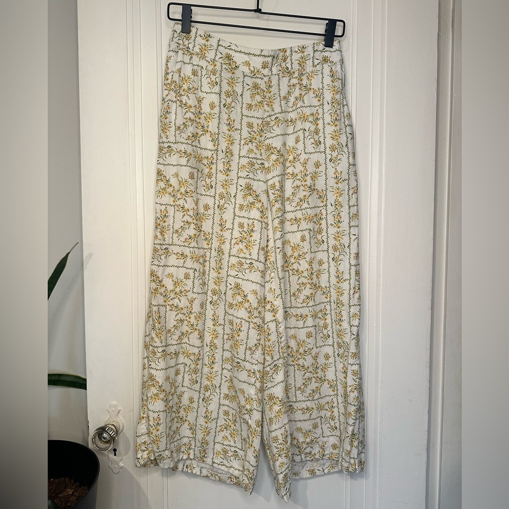 Joie wide-leg Linen Pants medium